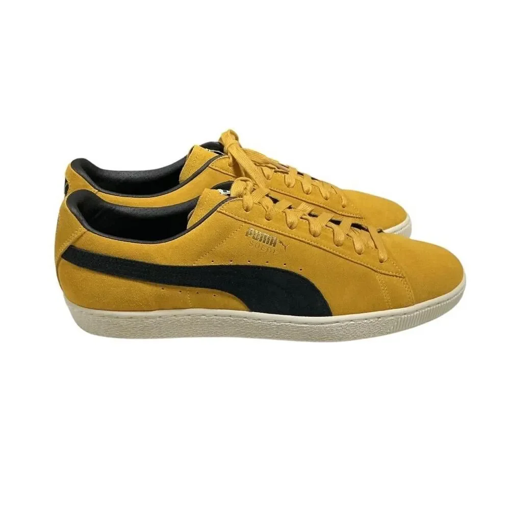 Puma Suede Classic Archive Sneakers Men 14 Yellow Black Casual Skater Shoes NEW